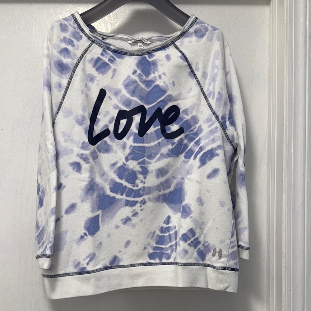 Victoria's Secret Tie-Dye Love Sweatshirt - White and Purple